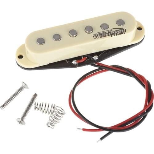Wilkinson LOW GAUSS Vintage Tone Ceramic Single Coil Pickup for Strat Style Guitar Middle, Ivory