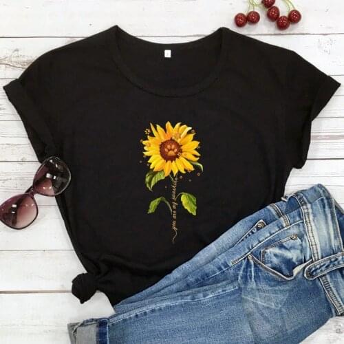 You Are My Sunshine Colored T-shirt Aesthetic Sunflower Tshirt Funny Women Graphic Inspirational Quote Tops Tees Dropshipping