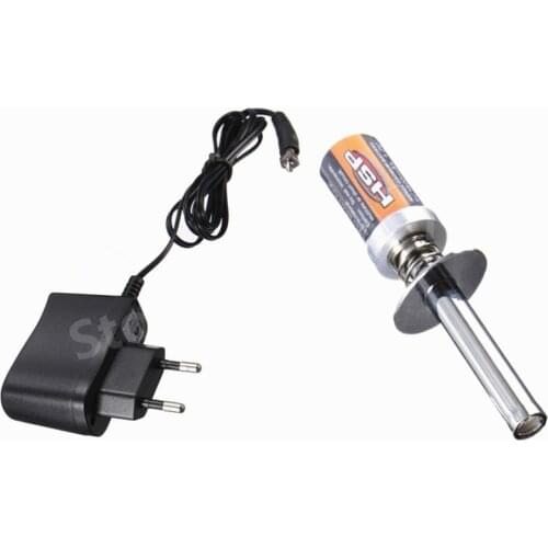 1 Set 1800mAh Rechargeable Glow Plug Igniter RC R/C Nitro Buggy truck Car With AC Charger EU Plug HSP 80101