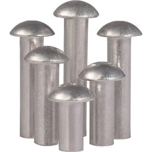 20pcs M3 Round head aluminum rivets Semicircular solid aluminums rivet 4mm-20mm Length