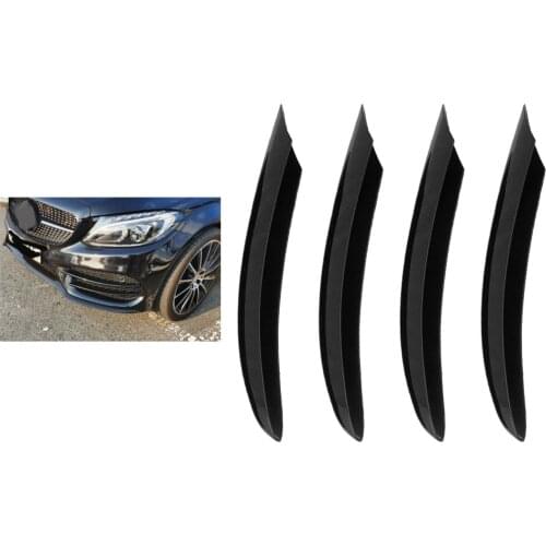 4x Black ABS Auto Car Front Fog Lamp Light Decorative Cover Trim Fit for C Class W205 C180 C200 15-18