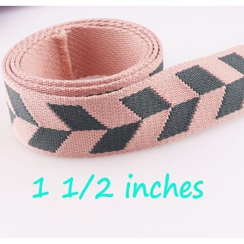 5 YARDS 38mm Pink Green Webbing Tote Straps Bag Handle Dog Collars Strap Webbing By the Yard Sewing Bag Belt Strap Strapping 1.5