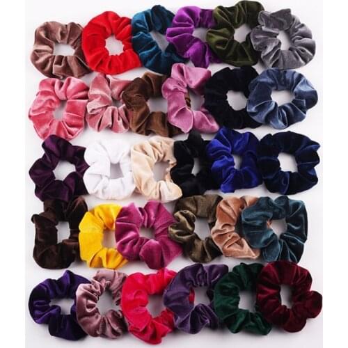 Velvet Scrunchie Women Girls Elastic Hair Rubber Bands Accessories Gum For Women Tie Hair Ring Rope Ponytail Holder Headdress