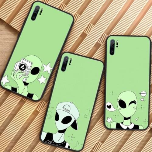 Cartoon Alien Space Phone Case For Huawei Honor Mate P 9 10 20 30 40 Pro 10i 7 8 A X Lite Nova 5t Silicon Back Cover Funda Shell
