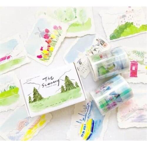 The Scenery Washi Tapes Bullet Journal Masking Tape Adhesive Tape DIY Scrapbooking Washi Stickers