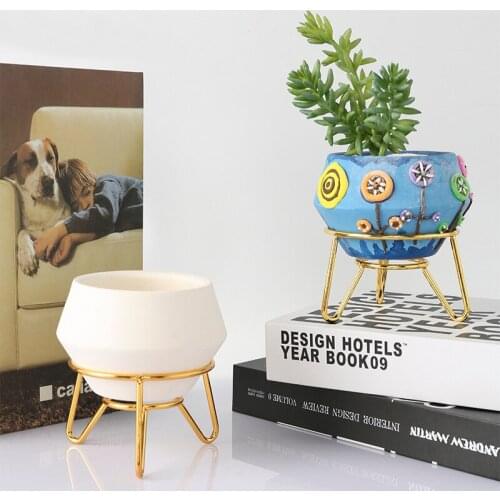 Childrens Creative Color Painting Graffiti Ceramic Flowerpot Simplicity Plain Color Flowerpot Hand Painted Flowerpot