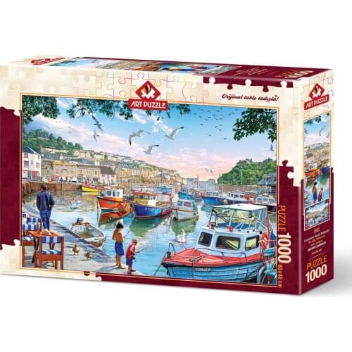 Art Puzzle Port Small Fishermen 1000 Piece Jigsaw Puzzle