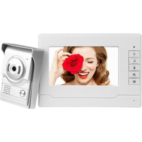 KINJOIN New 7 Inch Video Doorbell Monitor Intercom With 1200TVL Outdoor Camera IP65 Door Phone Intercom System