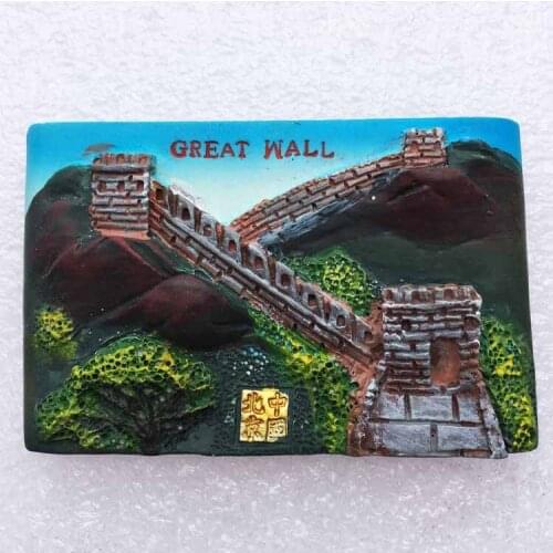 China Great Wall tourism commemorative three-dimensional landscape home decoration refrigerator magnetic stickers Beijing travel
