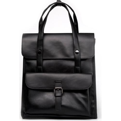 Men Leather Backpack Vintage Laptop Brown Black Backpack Leather Travel Daypack College School Bookbag for Male, Boys & Students