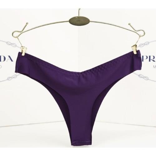 Hot ! Ice Silk G-strings Sexy Womens Panties Ice Silk Cool Refreshing g-strings Tongs womens Seamless Underwear Female Briefs