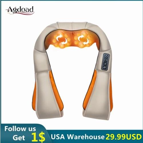 U Type Shoulder Neck Massager Shiatsu Back Full Body Infrared Heating Kneading shawl Massage Home/Car Use Health Care Gift