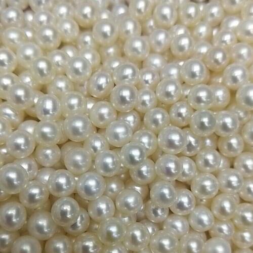 Wholesale 3-9mm Size Natural Freshwater Pearls, Loose Round Pearls, White Color 100PCS/LOT