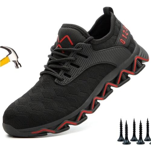 Original JUBANG Free Shipping Safety Shoes Men Boot Steel Toe Work Safety Boot Air Mesh Blade Puncture-Proof Sneaker Steel toe