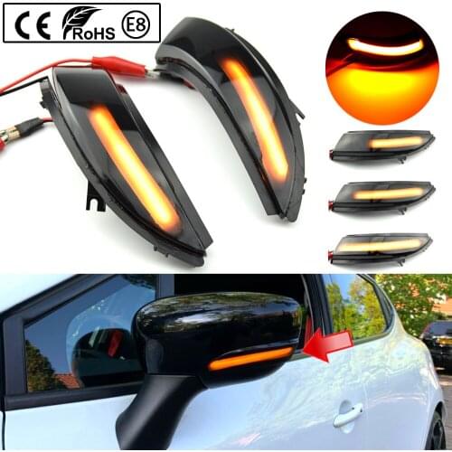 Suitable for Renault Clio IV MK4 BH RS Grandtour KH 2012 -2016 Dynamic LED Blinker Indicator Mirror Turn Light Signal Repeater
