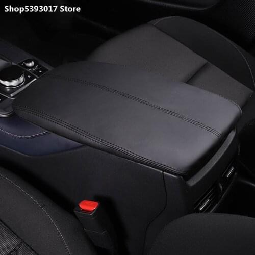 For Mazda CX30 CX-30 2020 2021 Car Leather Armrest Pad Center Console Arm Rest Seat Box Pad Seat Protective Pad Accessories