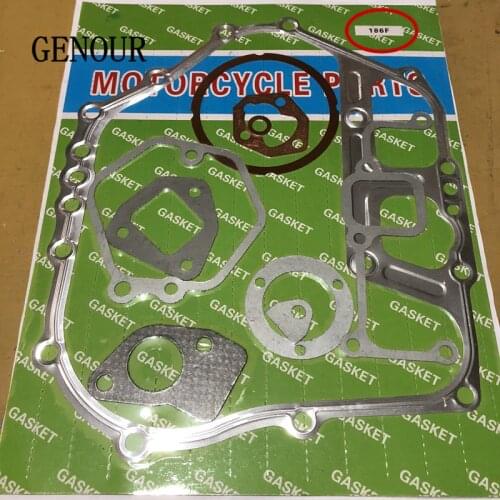 FULL GASKET SET FOR CHINESE 186F 9HP 4 STROKE DIESEL FREE SHIPPING 5KW GENERATOR BASE GASKET REPLACEMENT PARTS