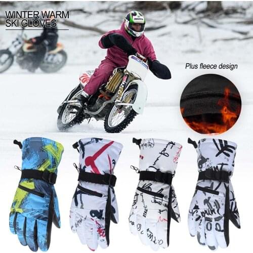 Professional Ski Gloves Touch Screen Plus Velvet Winter Warm Snowboard Gloves Ultralight Waterproof Riding Thermal Snow Gloves