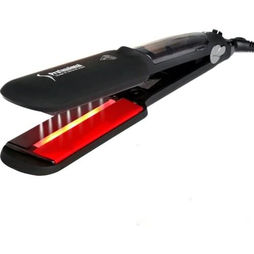 Professional Steam Hair Straightener Ceramic Vapor Infrared Heating Flat Iron Steampod Salon 2 inch big size straighter Iron