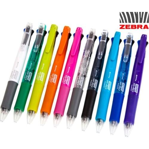 Zebra Clip-on Multi 5 in 1 0.7 mm Ballpoint Pen contains 0.5 mm Mechanical Pencil Japan B4SA1