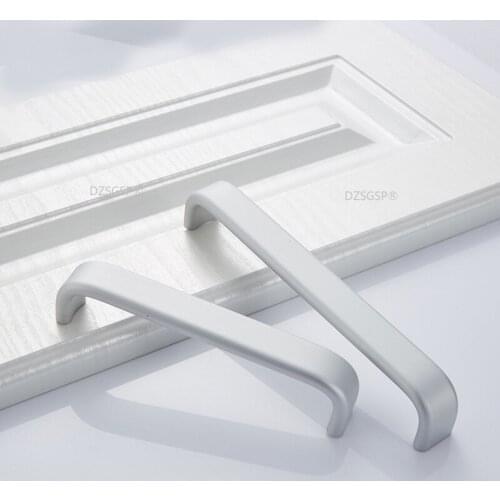 Cabinet Cupboard Pulls Zinc Alloy Silver Black Furniture Wardrobe Handle Drawer Kitchen Knob Modern Nordic Style