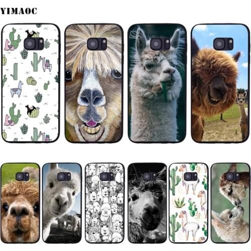 YIMAOC Alpaca Case for Samsung Galaxy A7 A8 A9 A10 A20 A30 A40 A50 A70 M10 M20 M30 S10e J6 Plus