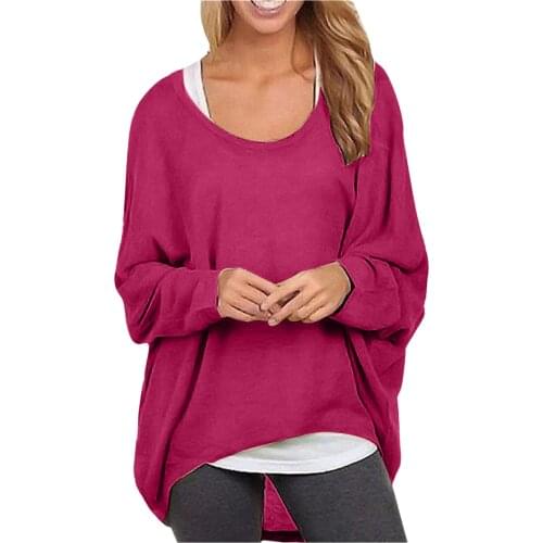 Womens Tops And Blouses Women Top Casual Shirt Oversized Loose Off Shoulder Long Sleeve Blouse Shirt Blusas Mujer De Moda 2021