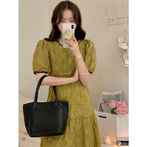 Dress Korea Vintage Dresses Lantern Sleeve Lace Dress 2020 Summer Light Elegant Palace Style Party Dress Maxi Dresses Vestidos