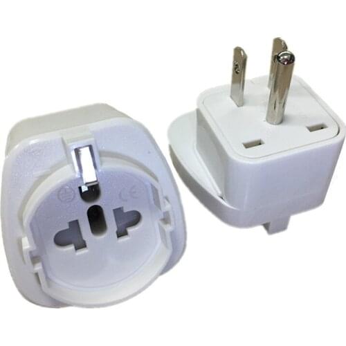 1PC black/white 3 pin American US socket adaptor Embedded Swiss Italy EU German USA american flat plug adapter converter plug