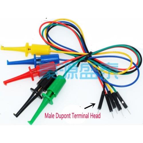 10PCS/Lot Test Hook To Male/Female Head DuPont Transistor Tester For Electrical Test Work Hook Type Test Clip Instrumentation
