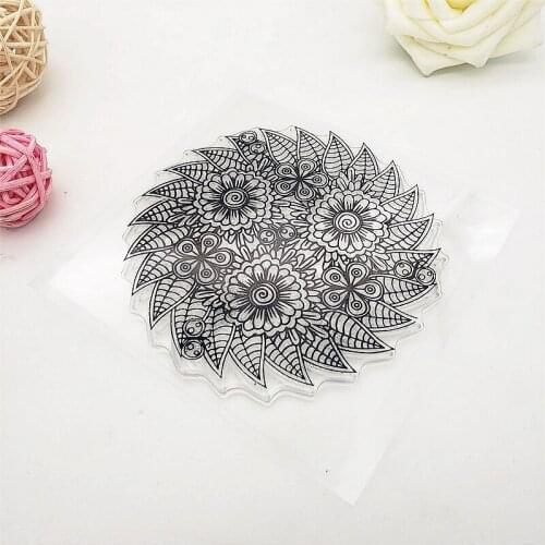 10x10cm Flowers Cluster Clear Stamps Transparent Seal Silicone Seal TPR Christmas Wedding Roller Stamps DIY Scrapbook Album Card