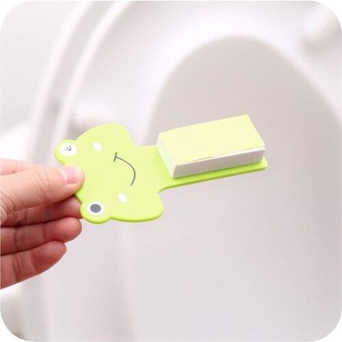 2pcs Toilet Lid Anti-dirty Seat Cover Lifter Portable Toilet Seat Flip Device CartoonToilet Lid Handle Paste Creative Remover