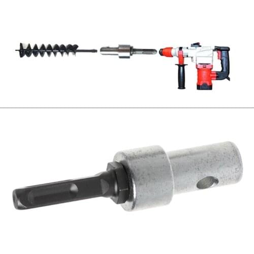 4 Square Pits Drill Bit Adapter For Electric Hammer Convert to Earth Auger Head Connector Tool