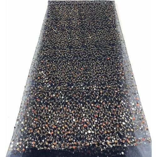 African Sequin Lace Fabric 2021 High Quality French Tulle Lace Fabric Banquet Dress Nigeria Lace Fabric Sewing R3990