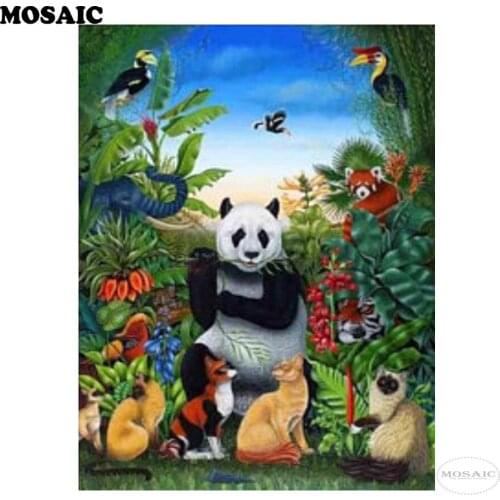 Full square drill 5d diy diamond painting,panda animals embroidery Diamond Cross Stitch Rhinestone mosaic home decor