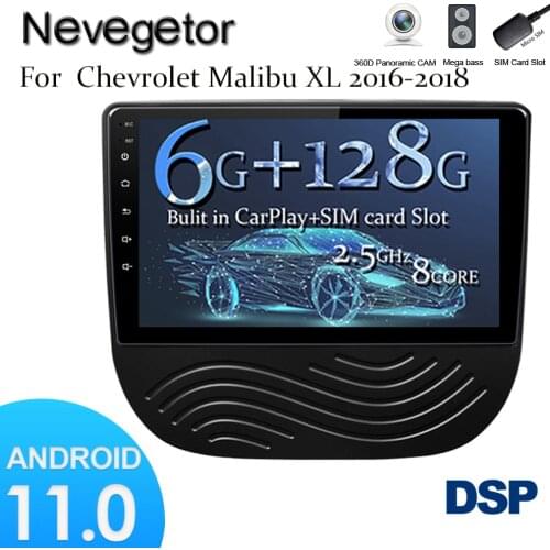 Android 11.0 For Chevrolet Malibu XL 2016 2017 2018 Car Radio Multimedia Video Player GPS Navigation NO DVD 2 Din DSP