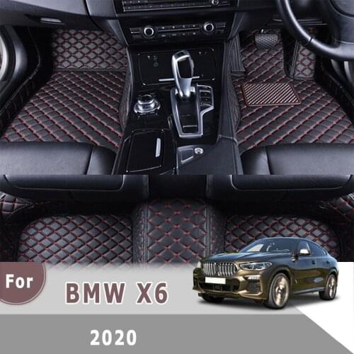 RHD Custom Car Floor Mats For BMW X6 2020 Waterproof Leather Carpets Auto Styling Foot Pads Car Accessories Interior Floorliner