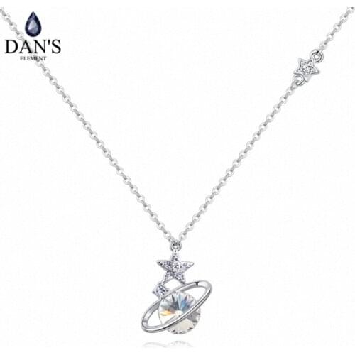 DANS Element Brand 4 Colors Real Austrian Crystals Fashion Water Drop Tassel Pendant Necklace for Women Valentine Gift 129234