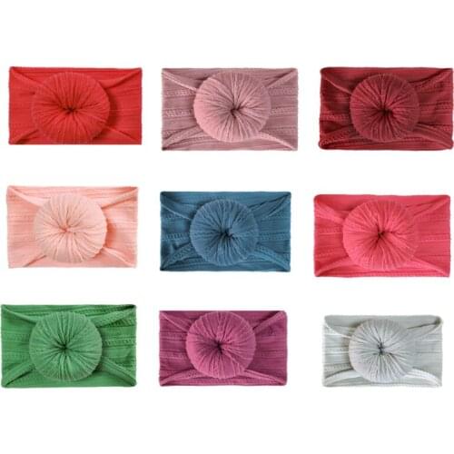 Baby Headband Wide Hair Band Pleated Donut Shape Sweet Decorative Elegant Gift Beach Party Ornament