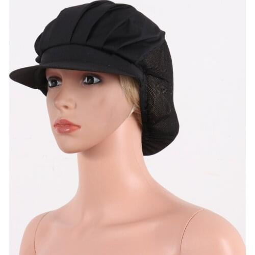 2p Elastic Mesh Caps Kitchen Restaurant Chef Hat Hotel Bakery Uniform Waiter Work Wear Hats Halloween Party Catering Cooking Cap