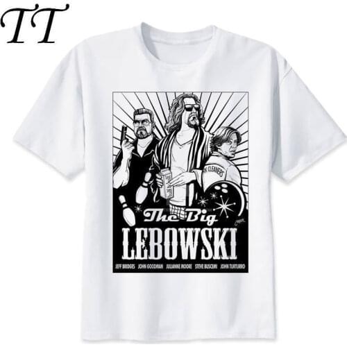 The big lebowski dude T shirt men t shirt fashion t-shirt O Neck white TShirts For man Top Tees M8063