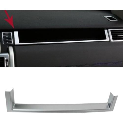Chrome Car Dashboard Storage Grid Cover Trim Strips Sticker For Land Rover Discovery Sport 2016 2017 Accessories Car Styling