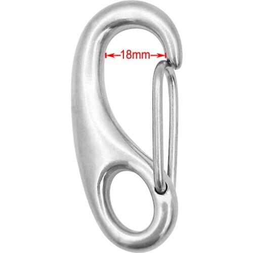 4 Pieces Spring Snap Hook 2 inch 50mm, Boat Anchor Rigging Clips Stainless Steel 316 for Boats, Ship, Yacht, Sail (Silver)