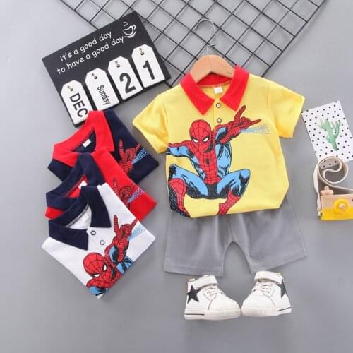 Baby Boys Clothing Brand Cartoon Suit Summer Childrens Clothing T-shirt + Pants Suit Star Printed Clothing Newborn Sports Suit