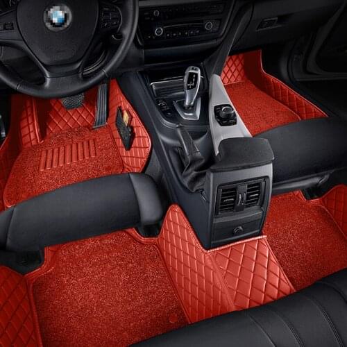 Leather car floor mats For jaguar xf xe x type f pace accessories carpets rugs