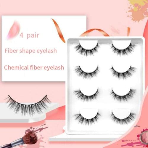 4Pairs 3D Mink Hair False Eyelashes Natural/Thick Long Eye Lashes Wispy Makeup Beauty Extension Tools Maquillage
