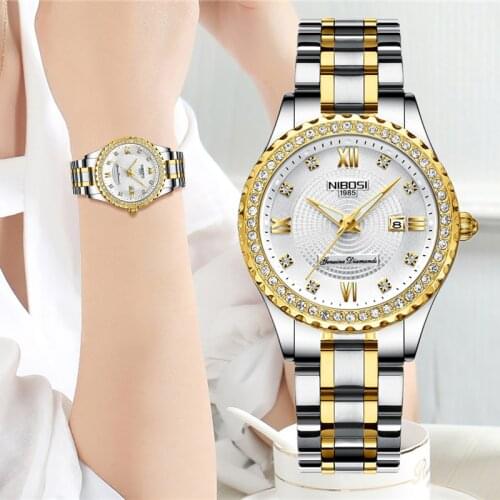 NIBOSI Women Luxury Brand Watch Men Simple Quartz Lady Waterproof Wristwatch Female Fashion Couple Watches Clock Reloj Mujer