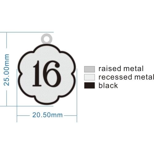 Punk Lovely 25mm Number 16 Charms Accessory Jewelry necklace Gift 2021 On Sale (350 Pcs/lot)