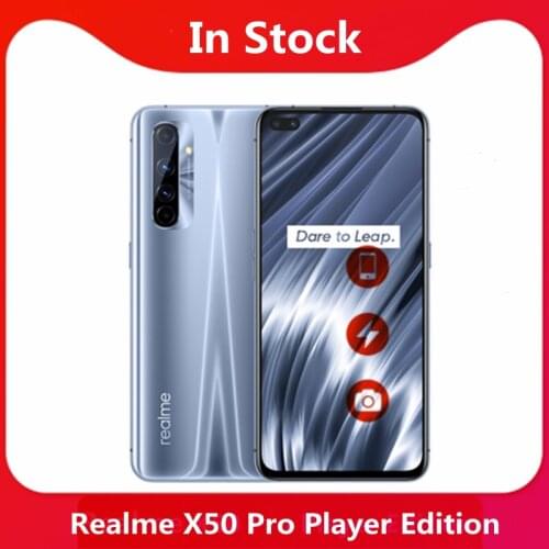 Original Realme X50 Pro Player Edition 5G Gaming SmartPhone 6.44 inch Super AMOLED Snapdragon 865 WiFi 6 HyperBoost NFC