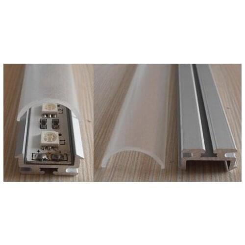 1M LED Strip Light Aluminium Profile For Straight Shelf Cupboard or Cabinet , Available For Clear, Opal Lens Diffuser